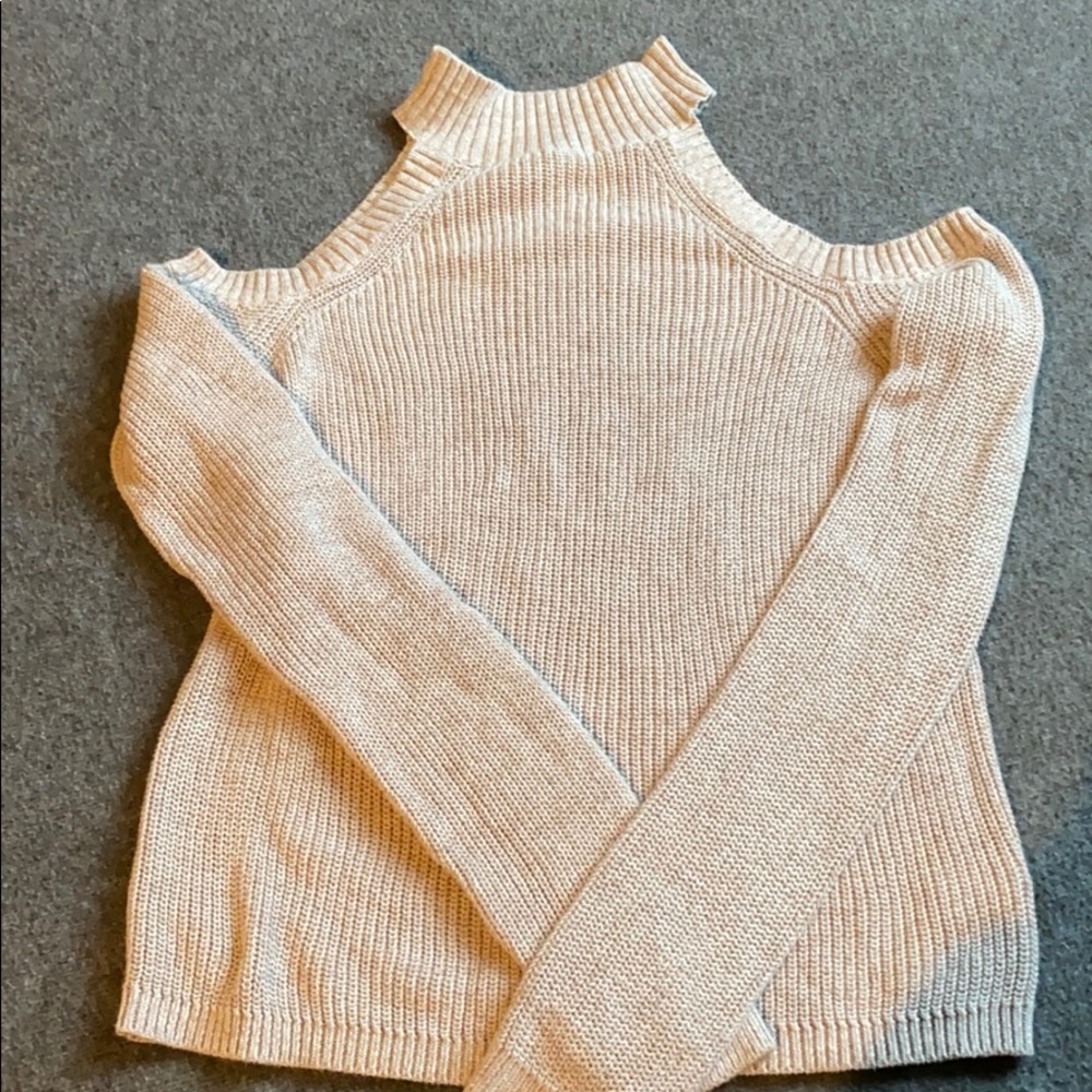 Tan Open Shoulder Sweater From Express - image 1